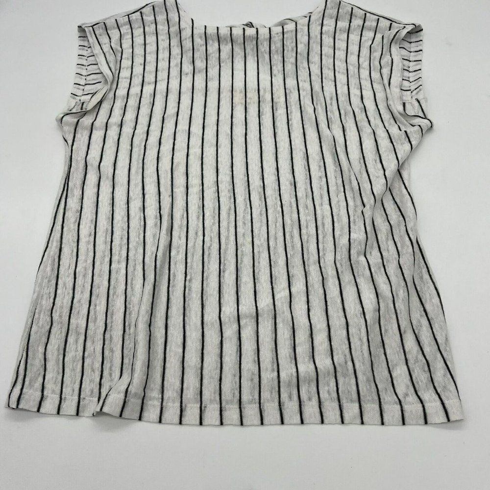 Christian Siriano Striped Linen Top Knot Detail Size Medium